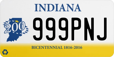 IN license plate 999PNJ