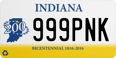 IN license plate 999PNK