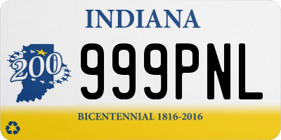 IN license plate 999PNL