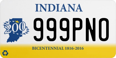 IN license plate 999PNO