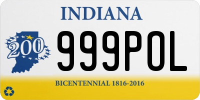 IN license plate 999POL