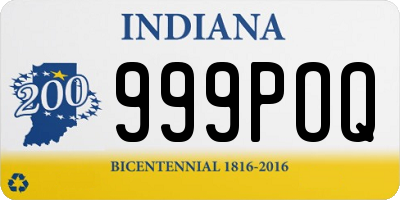 IN license plate 999POQ