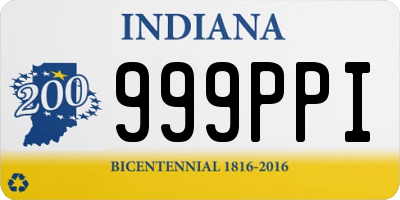 IN license plate 999PPI