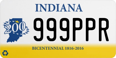 IN license plate 999PPR