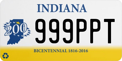 IN license plate 999PPT