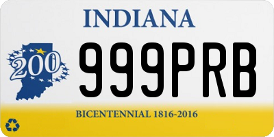 IN license plate 999PRB