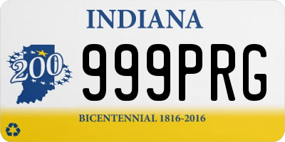 IN license plate 999PRG