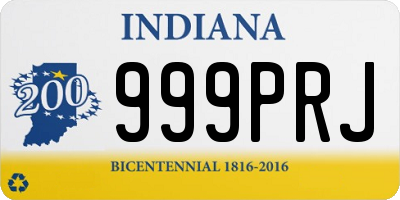 IN license plate 999PRJ