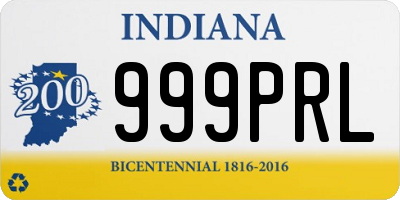 IN license plate 999PRL