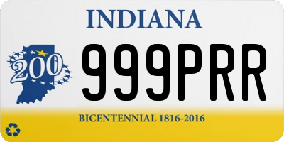 IN license plate 999PRR