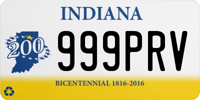 IN license plate 999PRV