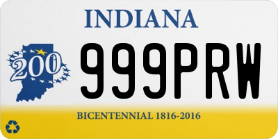 IN license plate 999PRW