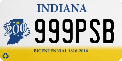 IN license plate 999PSB