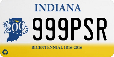 IN license plate 999PSR