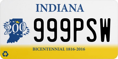 IN license plate 999PSW