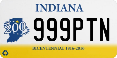 IN license plate 999PTN