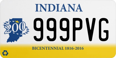 IN license plate 999PVG