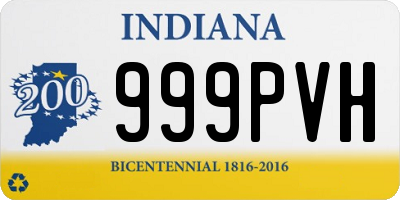 IN license plate 999PVH