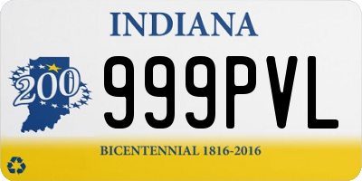 IN license plate 999PVL