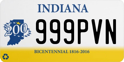 IN license plate 999PVN