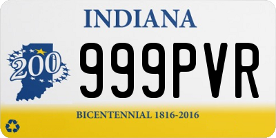 IN license plate 999PVR