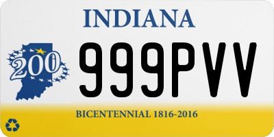 IN license plate 999PVV