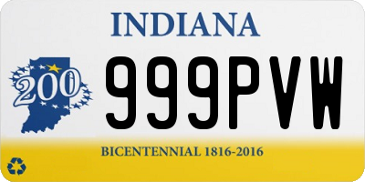 IN license plate 999PVW