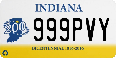 IN license plate 999PVY