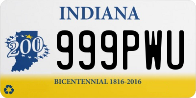 IN license plate 999PWU