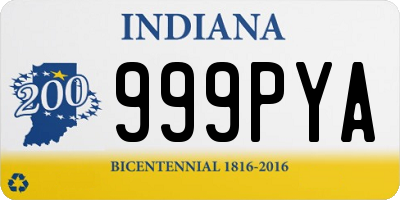 IN license plate 999PYA