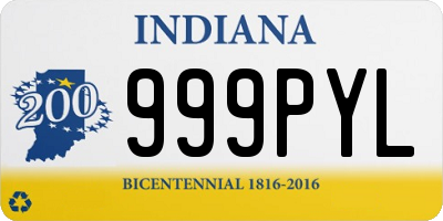 IN license plate 999PYL