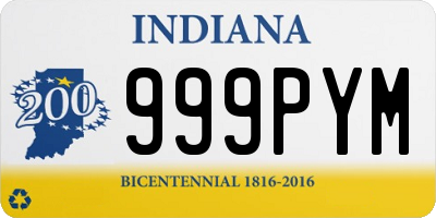 IN license plate 999PYM