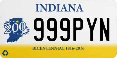 IN license plate 999PYN