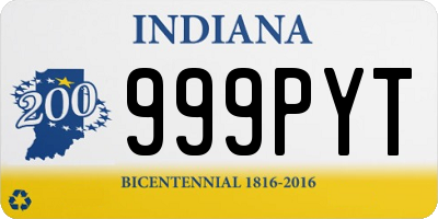 IN license plate 999PYT