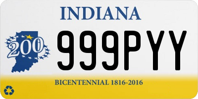 IN license plate 999PYY