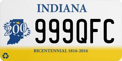 IN license plate 999QFC