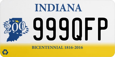 IN license plate 999QFP