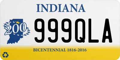 IN license plate 999QLA