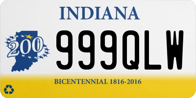 IN license plate 999QLW