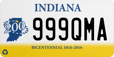 IN license plate 999QMA