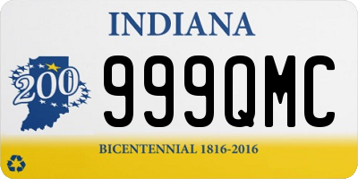 IN license plate 999QMC
