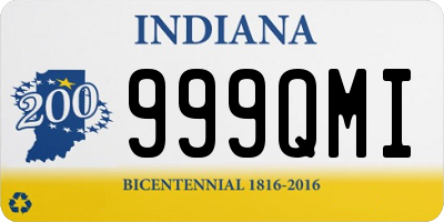 IN license plate 999QMI