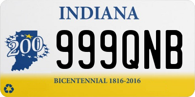 IN license plate 999QNB