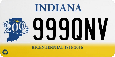 IN license plate 999QNV