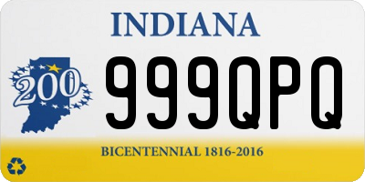 IN license plate 999QPQ