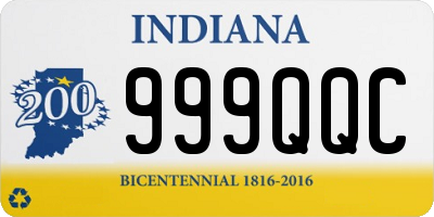 IN license plate 999QQC
