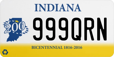 IN license plate 999QRN