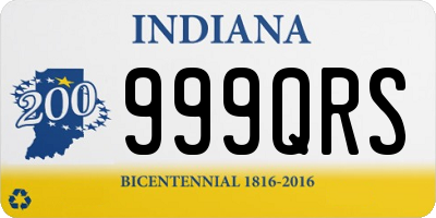 IN license plate 999QRS