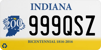 IN license plate 999QSZ