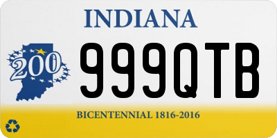 IN license plate 999QTB